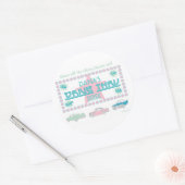 Sticker Rond Retro Drive-Thru Diner (pk) (Enveloppe)