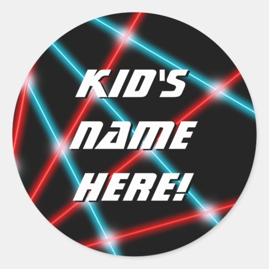 Sticker Rond Rétro école nommée faite sur commande à rayon (Devant)