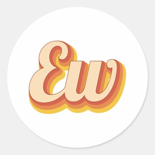 Sticker Rond Retro Ew (Devant)