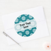 Sticker Rond Rétro Flowers (Enveloppe)