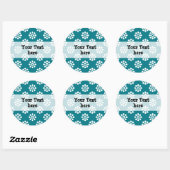 Sticker Rond Rétro Flowers (Feuille)