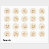 Sticker Rond Rétro Four Ever Groovy Daisy 4e Anniversaire (Feuille)