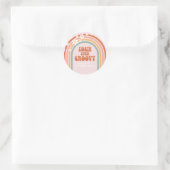 Sticker Rond Retro Four Ever marguerite Super arc-en-ciel 4e an (Sac)
