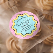 Sticker Rond Retro Fun Nostalgie Café Moderne Boulangerie Pâtis