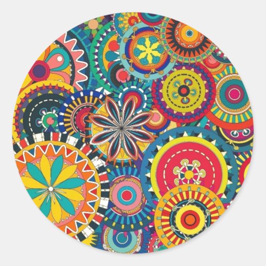 Sticker Rond Retro Funk Fun (Devant)
