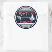 Sticker Rond Retro Games NVB (Sac)