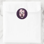 Sticker Rond Retro Goth Gothic Doll (Sac)