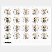 Sticker Rond Retro Green Acres Kayak (Feuille)