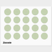 Sticker Rond Retro Green et Melon Polka Dot (Feuille)