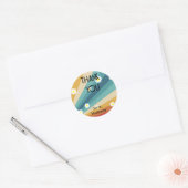 Sticker Rond Retro Groovy - Merci (Enveloppe)