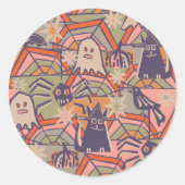 Sticker Rond Retro Halloween (Devant)
