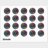 Sticker Rond Rétro - Handicap auditif (Feuille)
