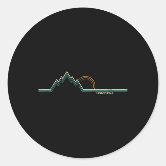 Sticker Rond Retro Handies Peak (Devant)