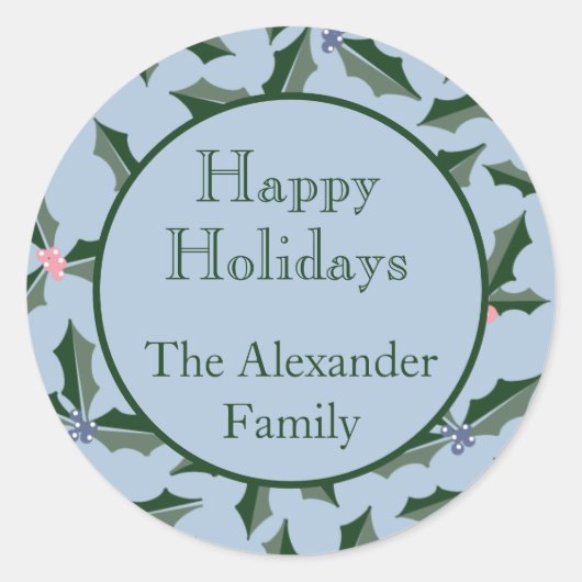 Sticker Rond Retro Holly (Devant)