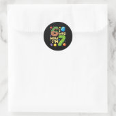 Sticker Rond Rétro J'avais 6 ans Maintenant j'ai 7 ans Cadeau d (Sac)
