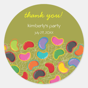 Sticker Rond Retro Jellybean Pop Sweet Candy Whimsical Annivers