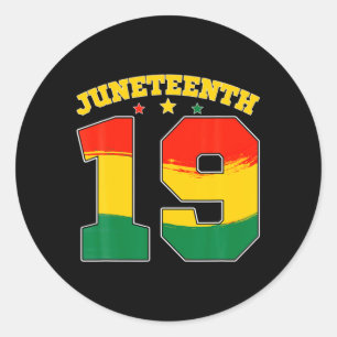 Sticker Rond rétro Juneteenth 19 liberté afro-américaine noire