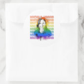 Sticker Rond Retro Kamala Harris Pride (Sac)