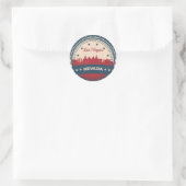 Sticker Rond Retro Las Vegas Skyline (Sac)