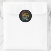 Sticker Rond Retro Live Lauder Toaster Bath Skeleton Funny Hall (Sac)