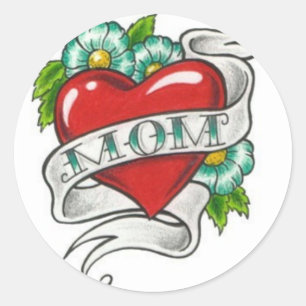 Sticker Rond Retro Maman Tattoo