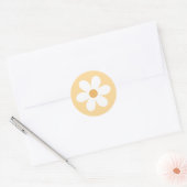 Sticker Rond Rétro marguerite jaune bohème (Enveloppe)