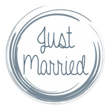Rétro Mariés Bleu Nuit Et Blanc Mariage