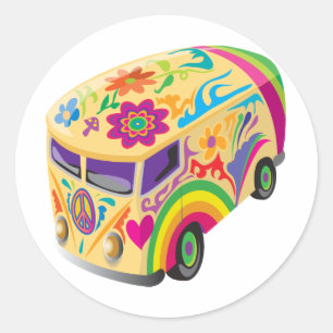 Sticker Rond Rétro Minvan