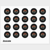 Sticker Rond Retro Mountains New Zealand (Feuille)