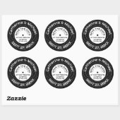 Sticker Rond Retro Music Vinyl Enregistrer Unique Enregistrer L (Feuille)