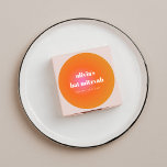 Sticker Rond Retro Orange Gradient Bat mitzvah unique personnal<br><div class="desc">Sticker rond Retro Orange rose unique Bat mitzvah personnalisé Classic</div>