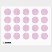 Sticker Rond Retro Pastel Blue Rose Chèques Warped À damiers (Feuille)