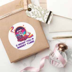 Sticker Rond Retro Poochie Dreamscape
