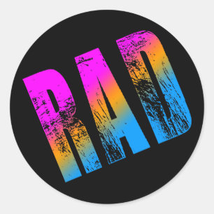 STICKER ROND RETRO RAD DE COREY TIGER 1980