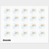 Sticker Rond Retro Rainbow Design - Pastel (Feuille)