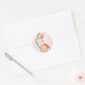 Sticker Rond Rétro Rainbow Groovy Merci (Enveloppe)