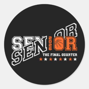 Sticker Rond Retro Senior 2026 Le Dernier Trimestre Sketll Cl D