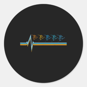 Sticker Rond Retro Snowboard - Snowboard Vintage Snowboard