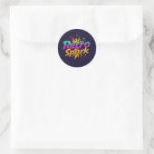 Sticker Rond "Rétro Spark" (Sac)
