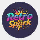 Sticker Rond "Rétro Spark" (Devant)