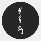 Sticker Rond Retro Srt Aerial Silks Quote Funny Basic (Devant)