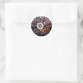 Sticker Rond Retro steampunk pièces, engrenages et cogs imprime (Sac)