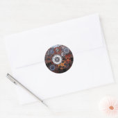 Sticker Rond Retro steampunk pièces, engrenages et cogs imprime (Enveloppe)