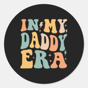 Sticker Rond Retro Super Dans Mon Père Era Père &#; s Jour