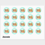 Sticker Rond Retro Super Smile Daisy Good Vibes (Feuille)