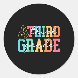 Sticker Rond Rétro troisième année Prépa Retour à l'école Ensei