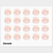 Sticker Rond Retro Une Super fille Rainbow Anniversaire (Feuille)