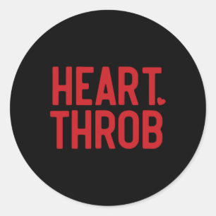 Sticker Rond Retro Valentine Heart Throb Toddler Boy Valentines