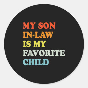 Sticker Rond Retro Vintage Mon Fils En Droit Est Mon Enfant Fav