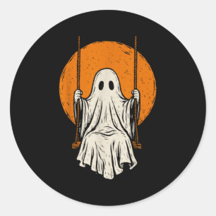 Sticker Rond Retro Vintage Swing Halloween Costume Hommes Deux